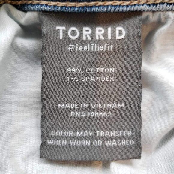 Torrid Jeans Women's Plus Size 18R Light Wash Denim High-Rise Straight Leg - Picture 8 of 11